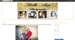 Desktop Screenshot of bellaannphotography.blogspot.com