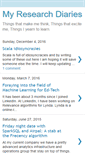 Mobile Screenshot of myresearchdiaries.blogspot.com