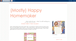 Desktop Screenshot of mostlyhappyhomemaker.blogspot.com