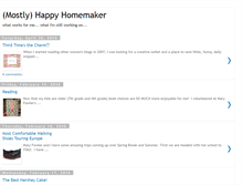 Tablet Screenshot of mostlyhappyhomemaker.blogspot.com