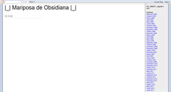 Desktop Screenshot of mariposadeobsidiana.blogspot.com