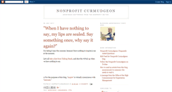 Desktop Screenshot of nonprofitcurmudgeon.blogspot.com