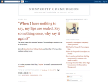 Tablet Screenshot of nonprofitcurmudgeon.blogspot.com