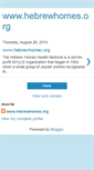 Mobile Screenshot of hebrewhomes.blogspot.com