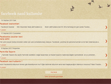 Tablet Screenshot of facebooknasilkullanilir.blogspot.com