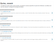 Tablet Screenshot of ecrirerevenir.blogspot.com
