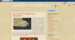 Desktop Screenshot of canadiansfordemocracy.blogspot.com