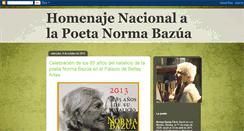 Desktop Screenshot of homenajeanormabazua.blogspot.com