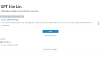 Tablet Screenshot of gptsitelist.blogspot.com