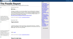 Desktop Screenshot of foodiereport.blogspot.com