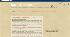 Desktop Screenshot of intelligentmoney.blogspot.com