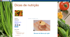 Desktop Screenshot of dicasdenutricao.blogspot.com