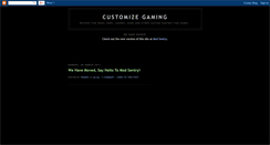 Desktop Screenshot of customizegaming.blogspot.com