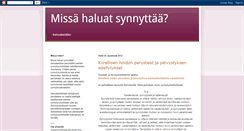 Desktop Screenshot of missahaluatsynnyttaa.blogspot.com