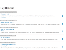 Tablet Screenshot of hey-universe.blogspot.com