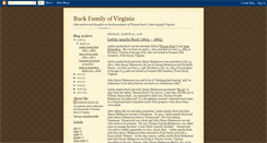 Desktop Screenshot of buckfamilyofvirginia.blogspot.com