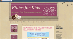 Desktop Screenshot of ethicsforkids.blogspot.com