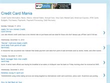 Tablet Screenshot of creditcardmania.blogspot.com