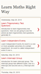 Mobile Screenshot of learnmathsrightway.blogspot.com