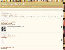 Tablet Screenshot of cousinonceremoved.blogspot.com