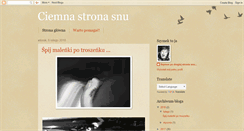 Desktop Screenshot of ciemnastronasnu.blogspot.com