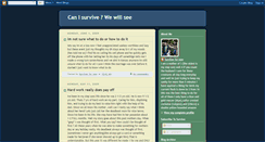 Desktop Screenshot of canisurvivewewillsee.blogspot.com