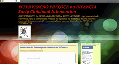 Desktop Screenshot of intervencaoprecocefundao.blogspot.com