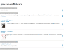 Tablet Screenshot of generazionenetwork.blogspot.com