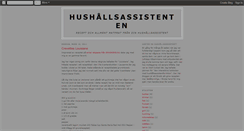 Desktop Screenshot of hushallsassistenten.blogspot.com