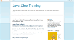 Desktop Screenshot of javaj2eetraining.blogspot.com