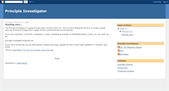Desktop Screenshot of principleinvestigator.blogspot.com