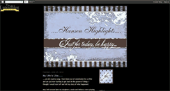 Desktop Screenshot of hansenhighlights.blogspot.com