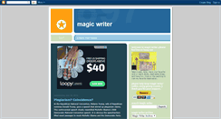 Desktop Screenshot of magicwriter.blogspot.com