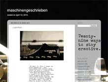 Tablet Screenshot of maschinengeschrieben.blogspot.com