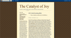 Desktop Screenshot of catalystofjoy.blogspot.com