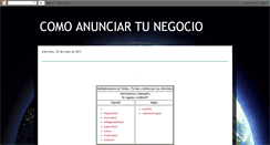 Desktop Screenshot of anuncia-tu-negocio.blogspot.com