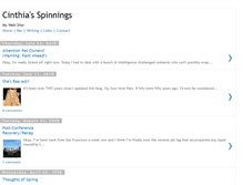 Tablet Screenshot of cinthiasspinnings.blogspot.com