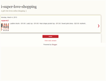 Tablet Screenshot of i-super-love-shopping.blogspot.com