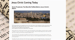 Desktop Screenshot of jesuschristcomingtoday.blogspot.com