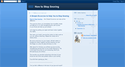 Desktop Screenshot of how-to-stopsnoring.blogspot.com