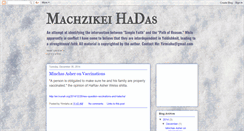 Desktop Screenshot of machzikeihadas.blogspot.com