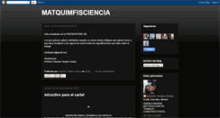 Desktop Screenshot of matquimfisciencia.blogspot.com