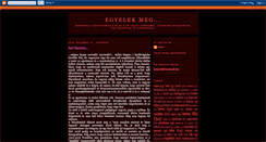 Desktop Screenshot of egyelekmeg.blogspot.com