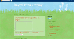 Desktop Screenshot of kaymirunakawsay.blogspot.com