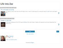Tablet Screenshot of lifeintozoe.blogspot.com