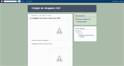 Desktop Screenshot of colegiodeabogadoscah.blogspot.com