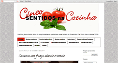 Desktop Screenshot of cincosentidosnacozinha.blogspot.com