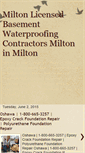 Mobile Screenshot of miltonbasementwaterproofingcontractor.blogspot.com