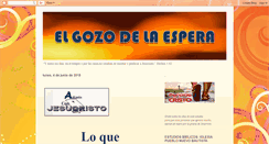 Desktop Screenshot of elgozodelaespera.blogspot.com