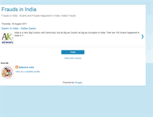 Tablet Screenshot of frauds-in-india.blogspot.com
